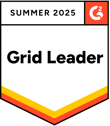 G2社による2025年冬のレポートでMarketing Hubが「Leader」を獲得していることを示すバッジ