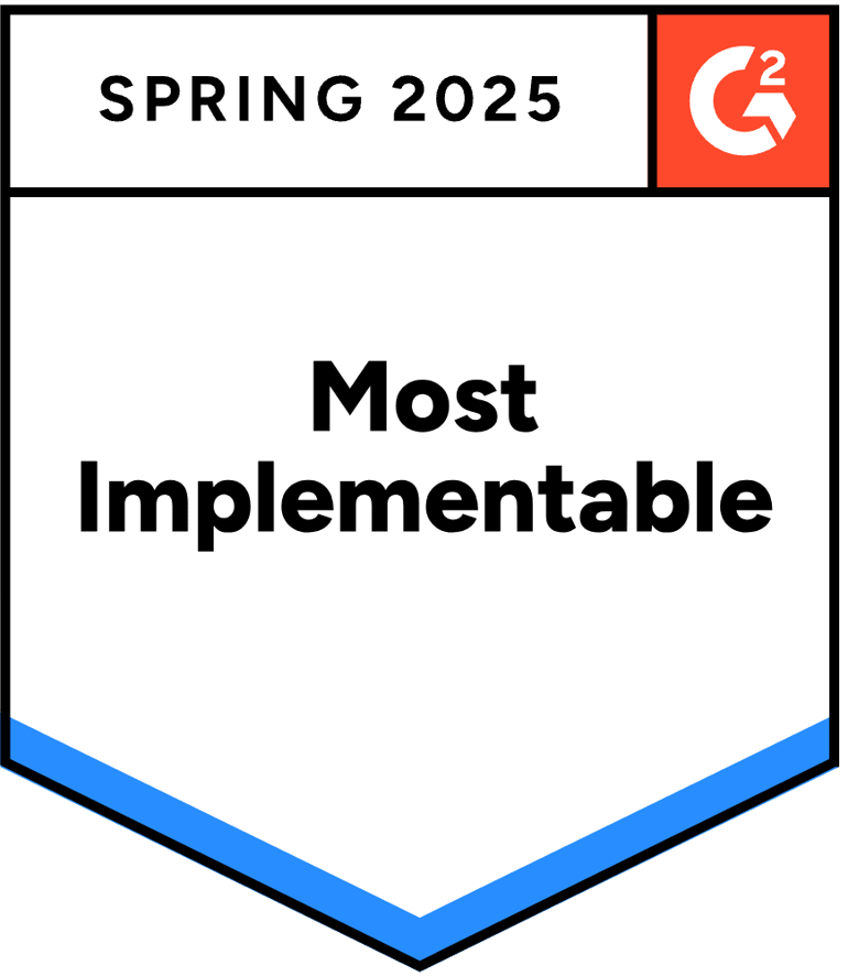 G2 Fastest Implementation Small Business Award、2023年春季