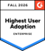 Most Implementable Enterpriseのバッジ