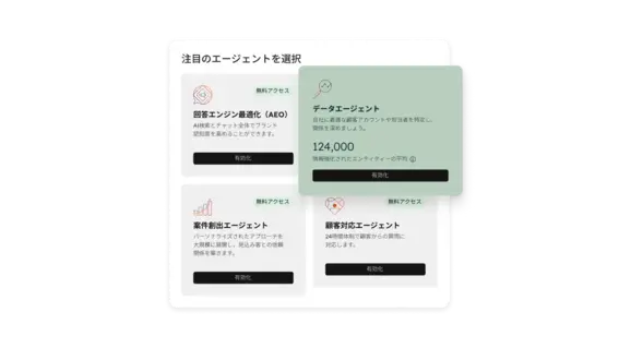 4つのエージェントが表示されている画像