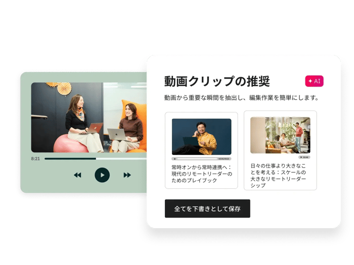 Content HubのAIクリップ生成機能
