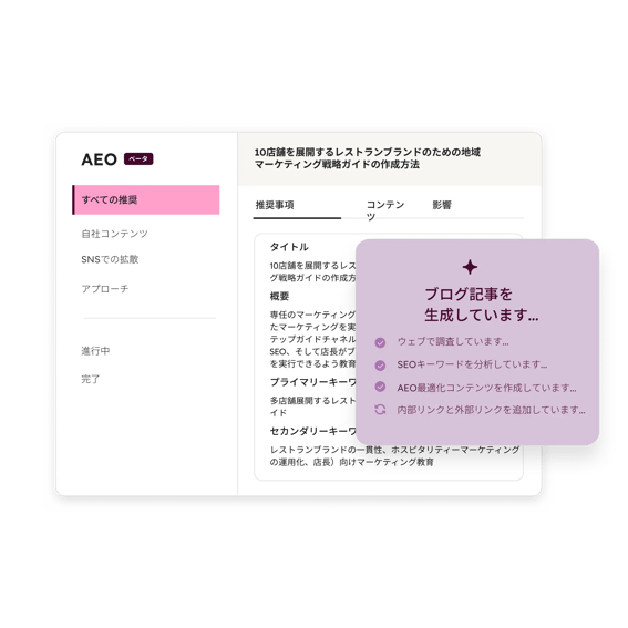 コンテンツエージェントAEO