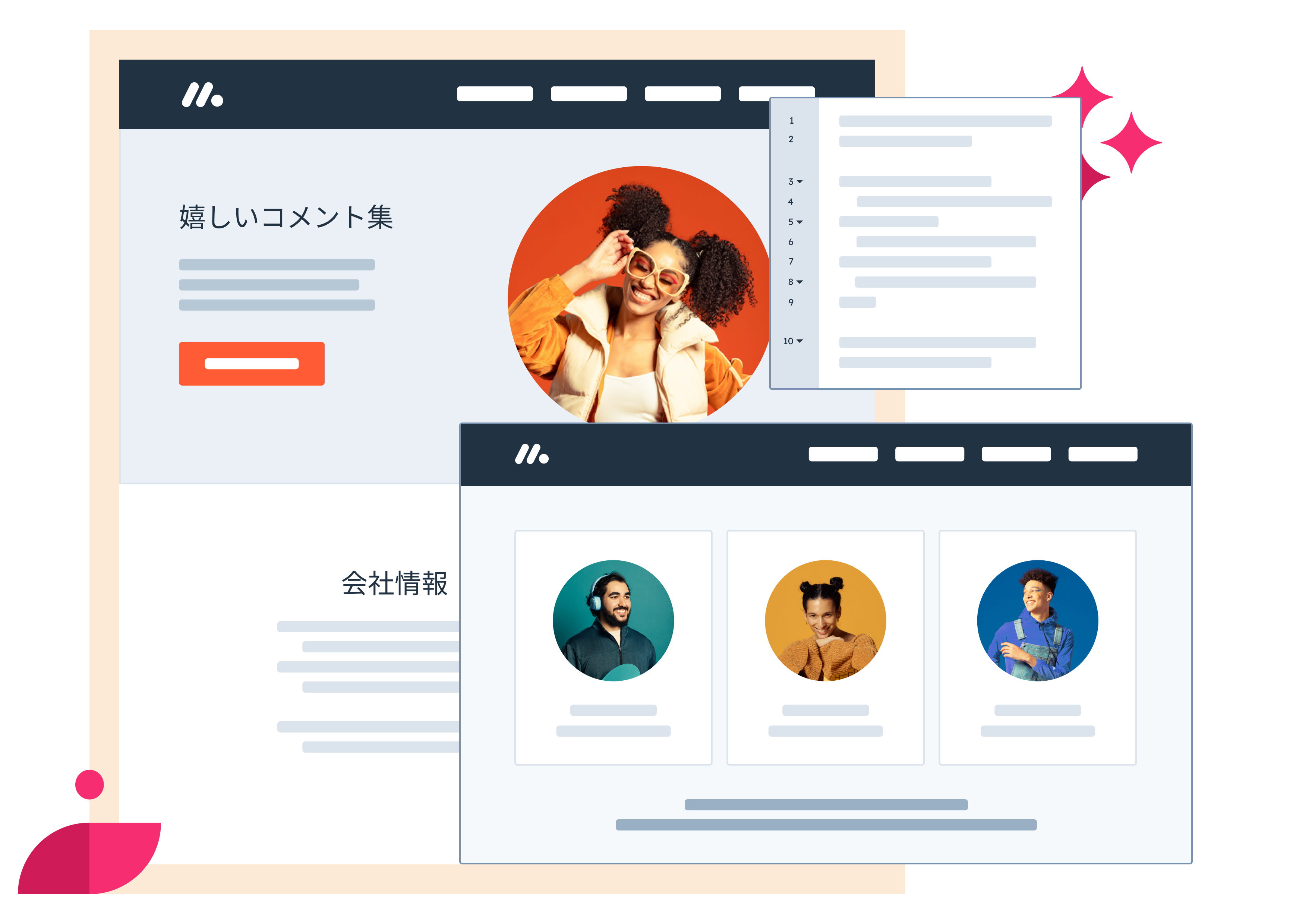 ウェブサイトページのイメージ