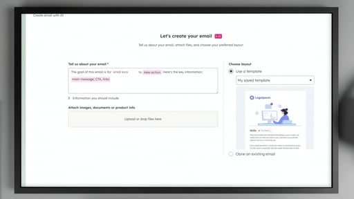 AI powered emailのデモ