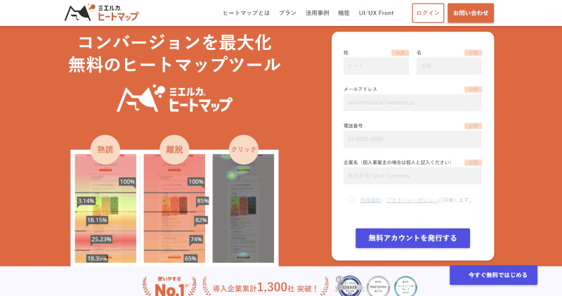 ミエルカヒートマップ